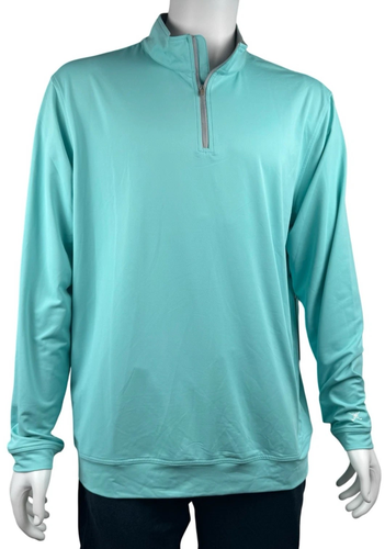 Kenneth Cole Men XL Green Long Sleeve Golf Shirt Performance UV Protection New