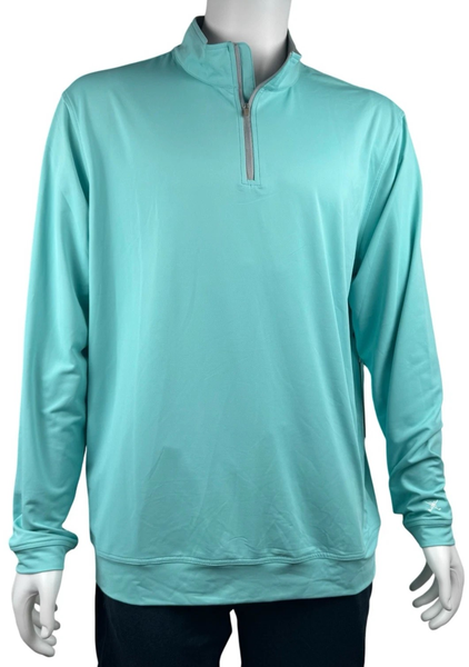 Kenneth Cole Men XL Green Long Sleeve Golf Shirt Performance UV Protection New
