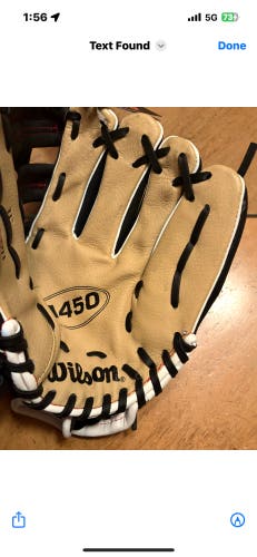 New - Wilson a450 baseball glove