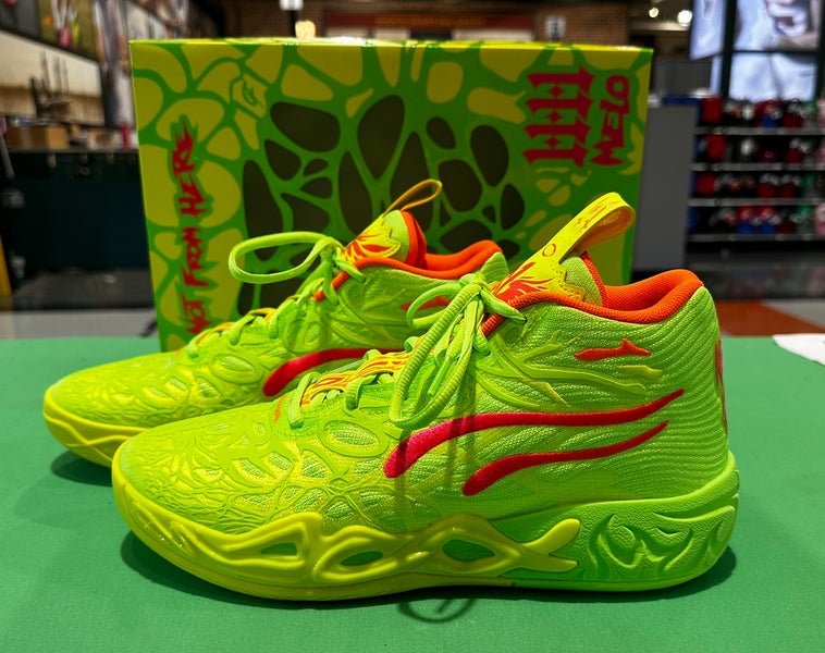 Melo Ball 04 Gem Yellow Alert-Green Glare Men's Size M 8.0 (W 9.0) Puma Shoes (Used)