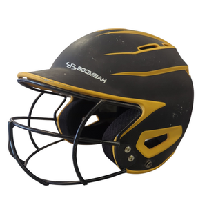Used Bombah BOOMBAH HELMET Batting Helmet w/Mask Black And Gold MD 11862-S000089897