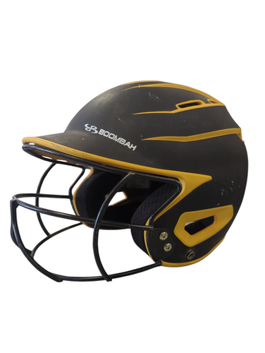 Used Bombah BOOMBAH HELMET Batting Helmet w/Mask Black And Gold MD 11862-S000089897