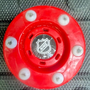 NHL Red Street Hockey Pro Companion Puck – Official Size & Weight