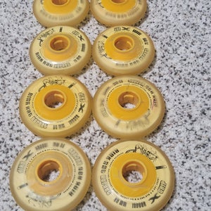 Rare Rinkrat Yellow Hornets 80/76 Used Like New Inline Skate Wheels
