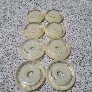 Labeda White/Clear Millenniums 80/76 Used Like New Inline Skate Wheels