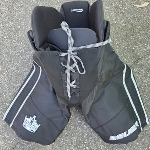 New Black Senior Large Bauer Jr. Kings Hockey Pants Pro Stock