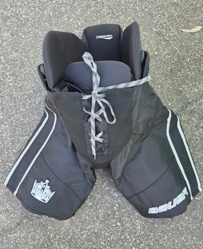 New Black Senior Large Bauer Jr. Kings Hockey Pants Pro Stock