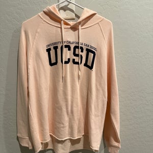 Blue 84 University California UC San Diego Hoodie Sweatshirt Men L Light Pink