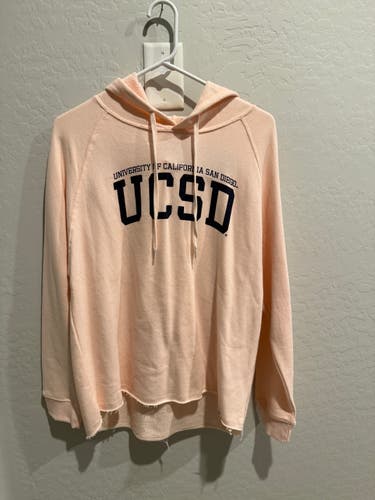 Blue 84 University California UC San Diego Hoodie Sweatshirt Men L Light Pink