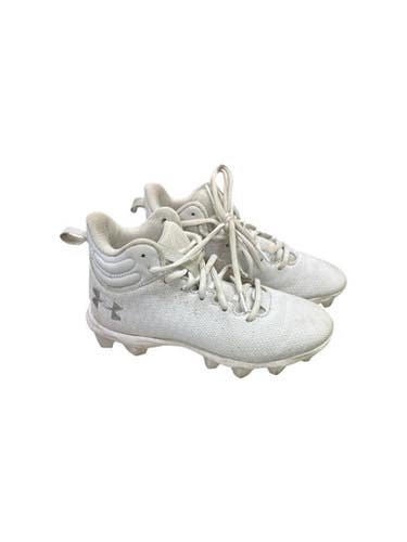 Used Under Armour WHT 4214909459 Adult FB Cleats White Senior 4 11862-S000089756