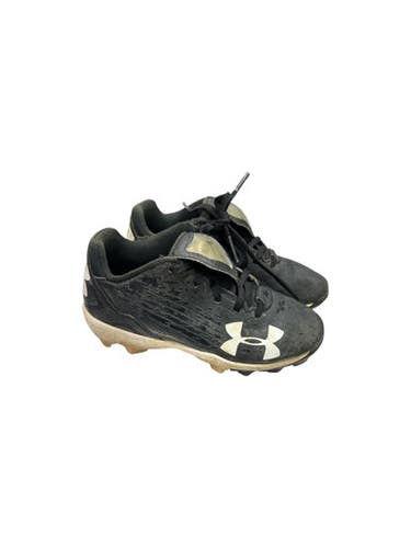 Used Under Armour 1288300-001 BLK/WHT CLEAT BB/SB Cleats Black Youth 12.0 11862-S000089783