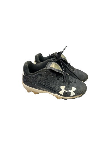 Used Under Armour 1288300-001 BLK/WHT CLEAT BB/SB Cleats Black Youth 12.0 11862-S000089783