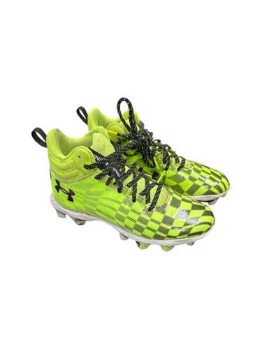Used Under Armour Jr FB Cleats Neon Green Junior 04 11862-S000089853