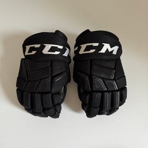 Used Black CCM HGQLXP Gloves 14" Pro Stock