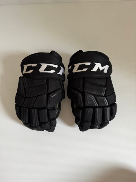Used Black CCM HGQLXP Gloves 14" Pro Stock