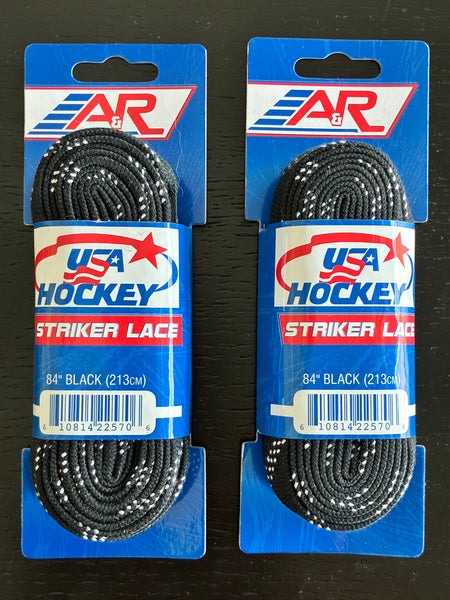 Two Pair Unwaxed Black Laces, 84” New