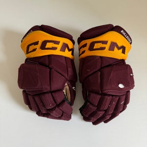 Used Maroon/Gold Senior CCM HGPJSPP 14" Pro Stock Gloves