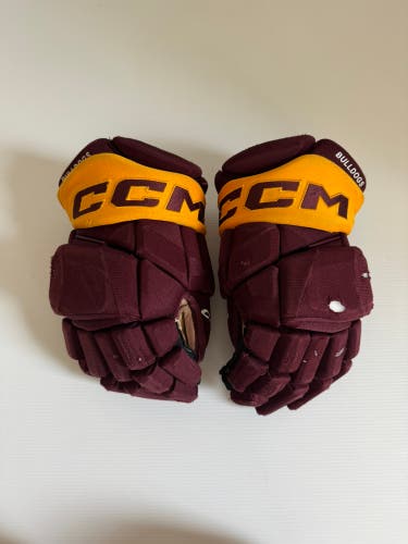 Used Maroon/Gold Senior CCM HGPJSPP 14" Pro Stock Gloves