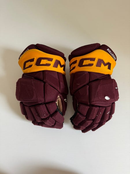 Used Maroon/Gold Senior CCM HGPJSPP 14" Pro Stock Gloves