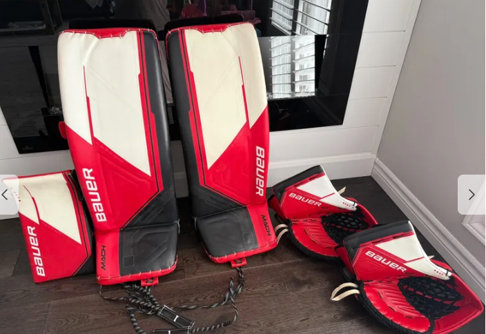 Full Set Bauer Pro Custom Goalie Gear (with Extra Catcher)