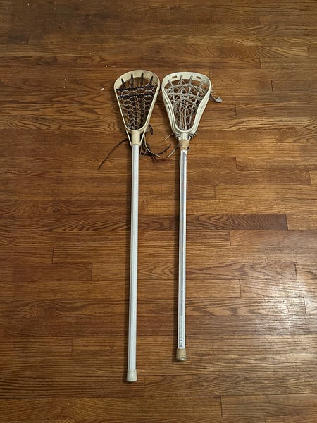 Two Vintage Lacrosse Sticks
