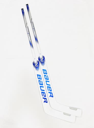 New 2 pack 26” Bauer Hyperlite 2 Pro Stock Goalie Stick (blue/white) - Regular, P34