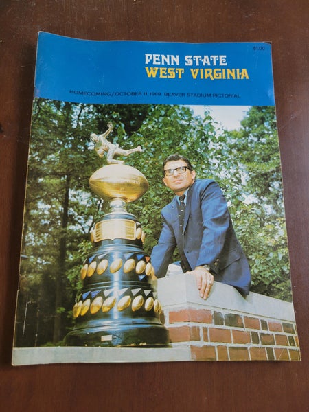 Vintage 1969 Penn State vs. West Virginia NCAA Football Program