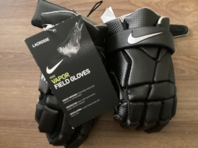 Nike Vapor Lacrosse Field Gloves Black Size Small New