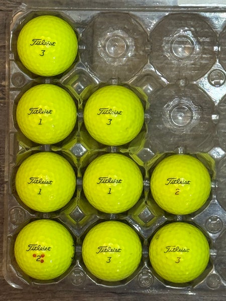 9 Titleist Pro V1 / Pro V1x Yellow Golf Balls