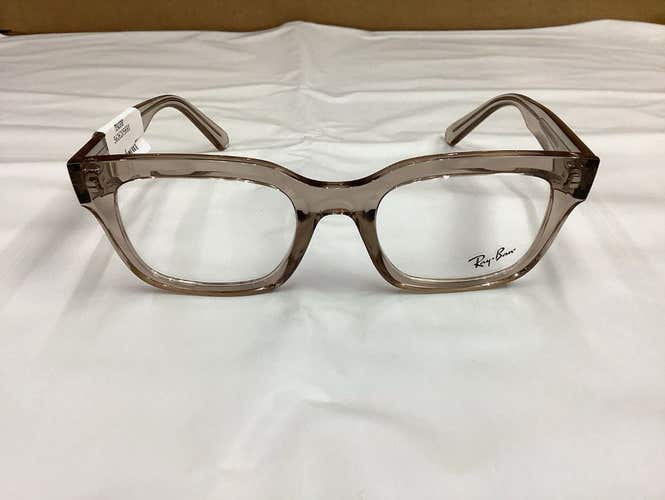 Ray-Ban Eyeglasses RB 7217 Chad 8317 Clear Light Brown Square Frame 54 22 145