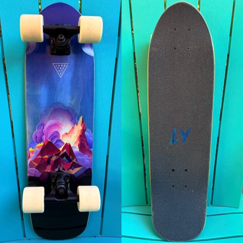 Landyachtz Dinghy Classic Crown Peak Complete Cruiser Skateboard 8.0” Barely Ridden