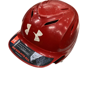 Used Under Armour BATTING HELMET Batting Helmet No Mask Red MD 11613-S000164039