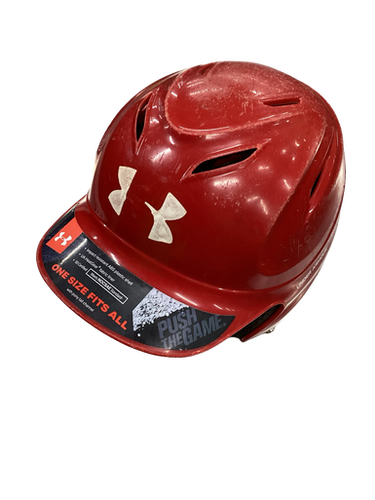 Used Under Armour BATTING HELMET Batting Helmet No Mask Red MD 11613-S000164039