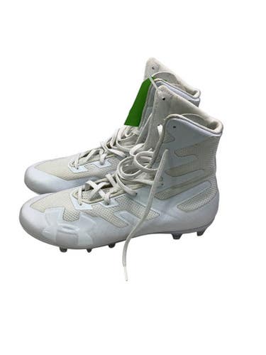 Used Under Armour Adult FB Cleats White Senior 11 11347-S000251458