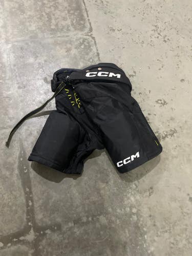 Black Junior Large CCM Tacks AS-V Hockey Pants (Used)
