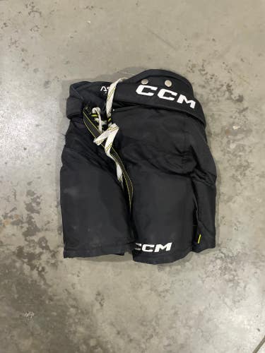 Black Junior Medium CCM Tacks AS-V Pro Hockey Pants (Used)