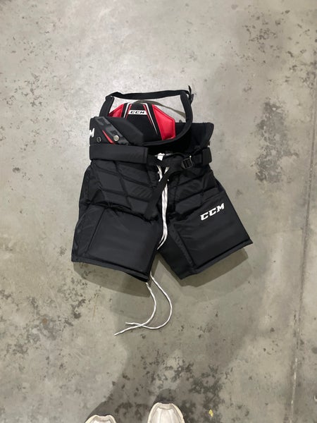 Black Junior Large CCM E1.5 Hockey Goalie Pants (Used)