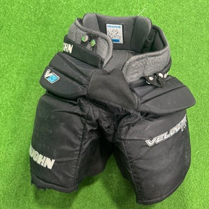 Black Intermediate Medium Vaughn Velocity V9 Pro Hockey Goalie Pants (Used)
