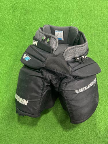 Black Intermediate Medium Vaughn Velocity V9 Pro Hockey Goalie Pants (Used)