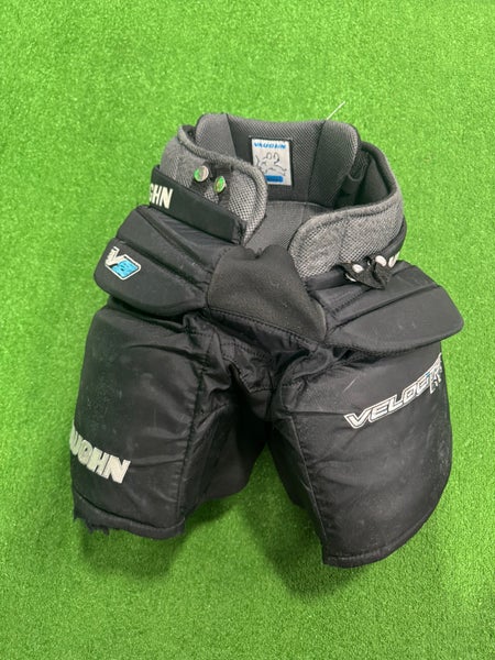 Black Intermediate Medium Vaughn Velocity V9 Pro Hockey Goalie Pants (Used)