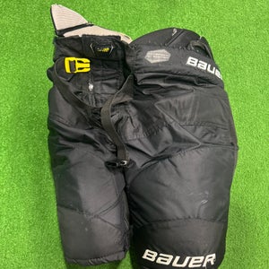Black Intermediate Medium Bauer Supreme Ultrasonic Hockey Pants (Used)