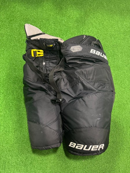 Black Intermediate Medium Bauer Supreme Ultrasonic Hockey Pants (Used)