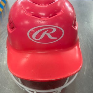 Used Rawlings BATTING HELMET WITH MASK Batting Helmet w/Mask Pink One Size 11497-S000150435