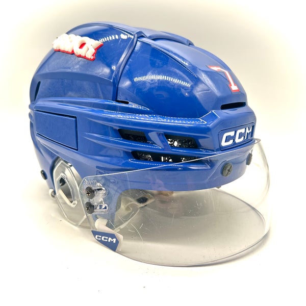 CCM Super Tacks X - Used Large Pro Stock Helmet (Blue)