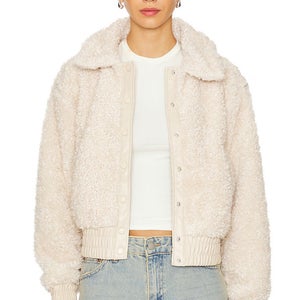 Sanctuary Libby CJ0989GC3 Jacket Women's XS Toasted Almond Sherpa Fleece QLW807
