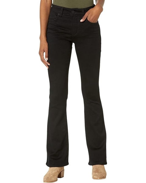KUT from the Kloth Natalie Bootcut Jeans Women's 6 Black Denim High Rise QLW804