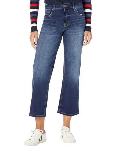 KUT from the Kloth Charlotte Fab AB Culotte Jeans Womens 12 Blue Wide Leg QLW805