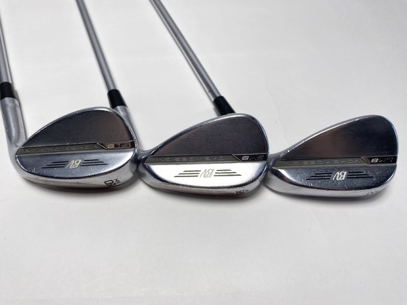 Titleist Vokey SM8 Tour Chrome Wedge Set 52* 12 | 56* 14 | 60* 14 TT AMT Mens RH