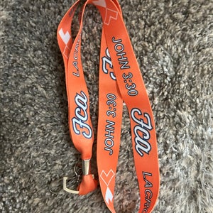 FCA Orange and White Lanyard Key Chain