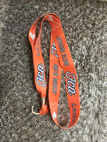 FCA Orange and White Lanyard Key Chain